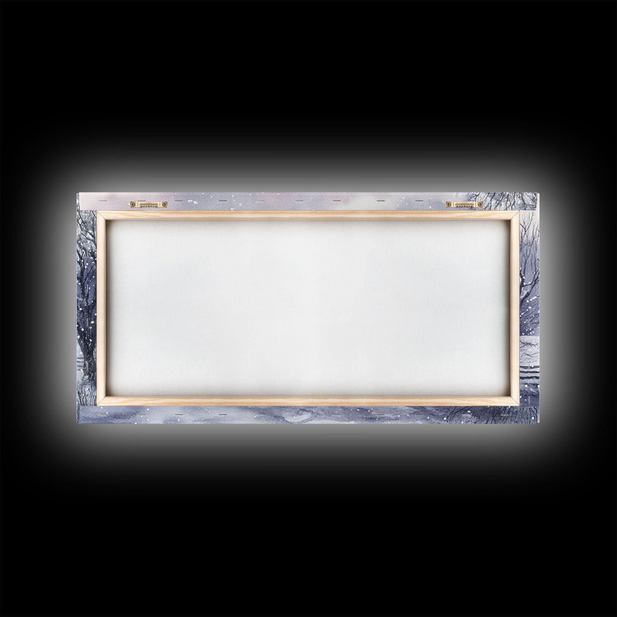 Christmas decor farmhouse Framed Canvas Print snowy barn scene holiday wall art Christmas tree decor best gift Christmas holiday home decor